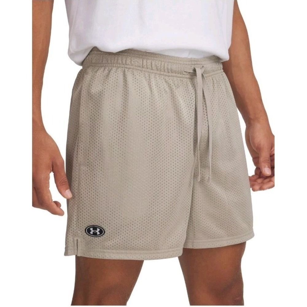Under Armour Icon Mesh Shorts Mens 2XL Tan Athletic Basketball Training NWT